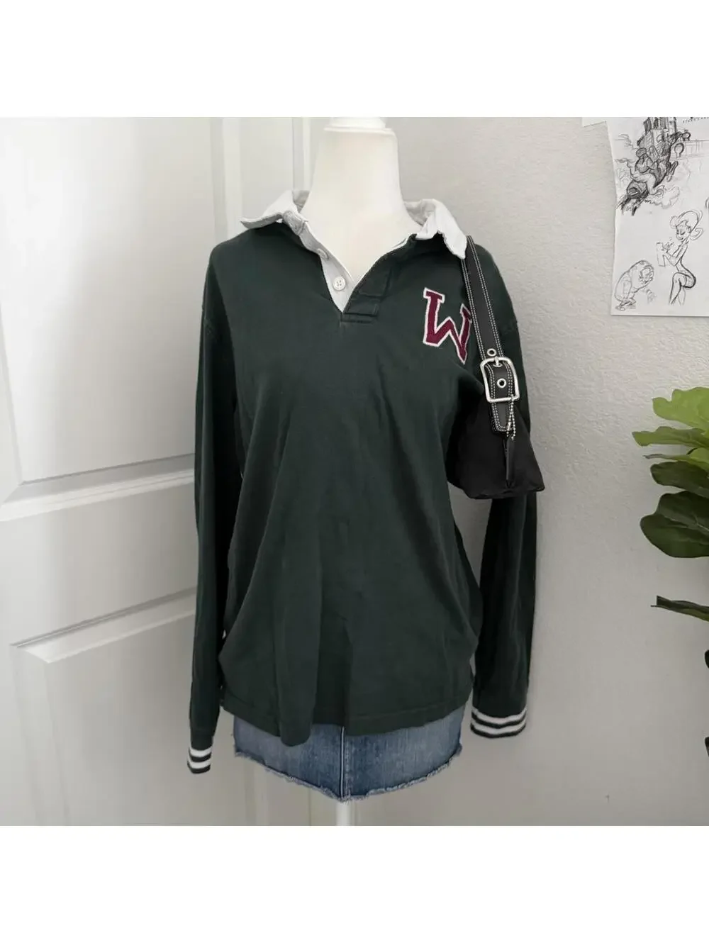 Sfera collared long sleeve top - Picture 1 of 4